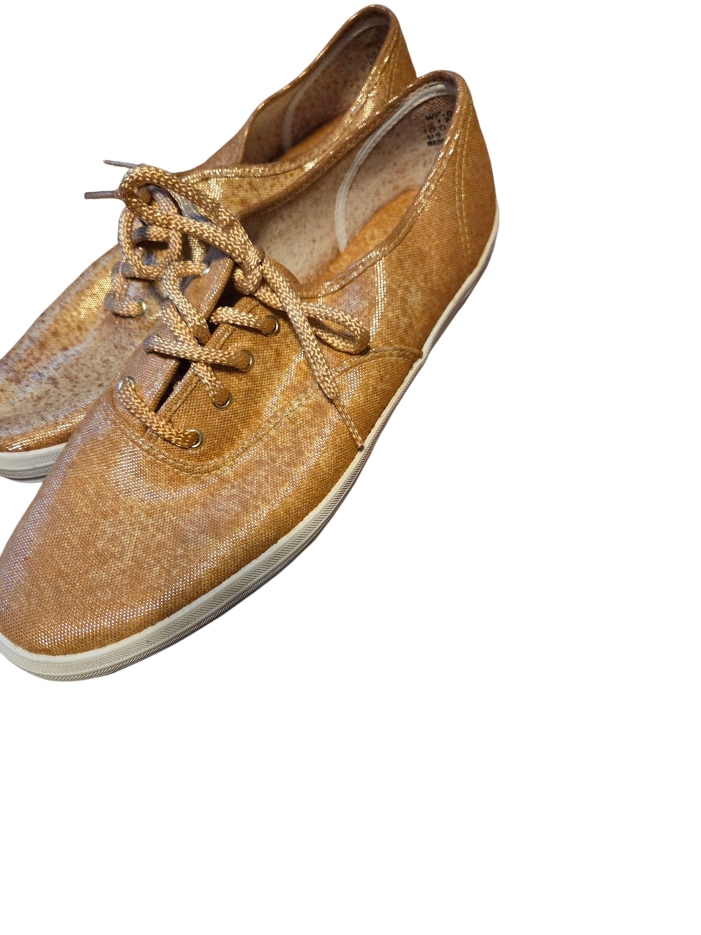 Keds Women’s Metallic Bronze Canvas Sneakers - Picture 2 of 7